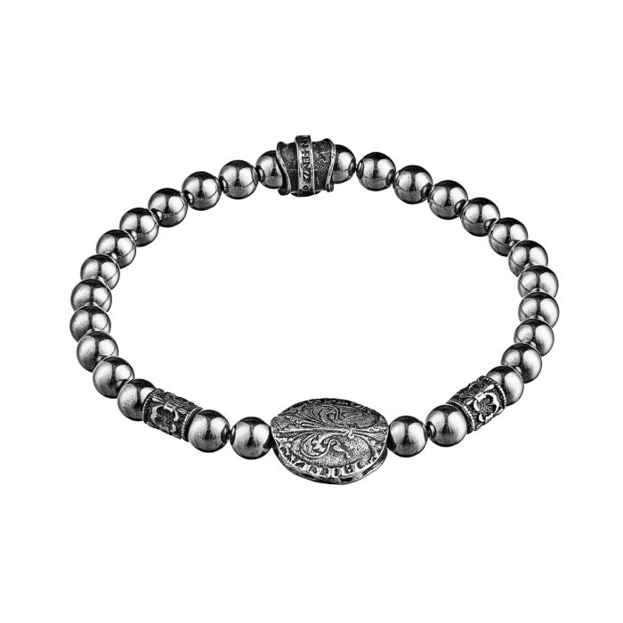 Medicinsk forhåndsvisning Melankoli Fiorino bracelet with silver ematite