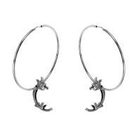 Stylized Frenchy hoop earrings